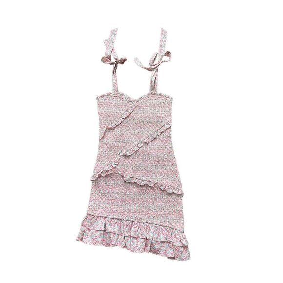 Storia Floral Ruffle Mini Dress – Size M - Picture 1 of 7